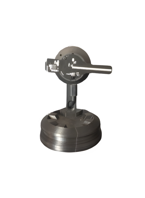 Metal mechanical component on a white background